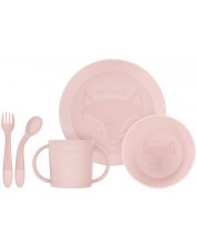 Set de masă Miniland - Rotund, roz -1