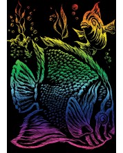 Set de gravură Royal Rainbow - Pește, 13 x 18 cm