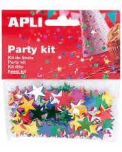 Set confetti APLI - Stele, multicolore, 15 mm