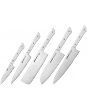 Set de 5 cuțite Samura - Harakiri, mâner alb -1