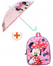 Set de gradiniță Vadobag Minnie Mouse - 3D ghiozdan și umbrelă, Dotty about Dots -1