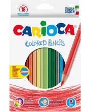 Set de creioane colorate Carioca - Brilliant Hexagon, 18 culori