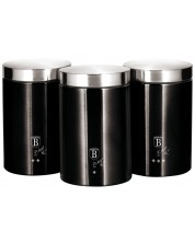 Set de 3 borcane metalice Berlinger Haus - Colecția Black Silver -1