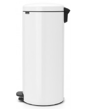 Coș de gunoi cu pedală Brabantia - NewIcon, 30 l, alb, găleată metalică -1