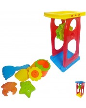 Set pentru nisip Raya Toys - roată de apă, 6 piese, galben - imagine 1