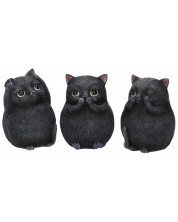 Set de statuete Nemesis Now Adult: Humor - Three Wise Fat Cats, 8 cm -1