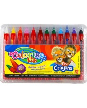 Set pasteluri pentru fata Colorino Kids - 12 culori -1