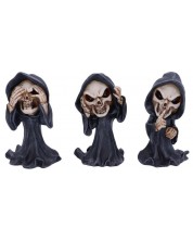 Set de statuete Nemesis Now Adult: Humor - Three Wise Reapers, 11 cm -1