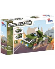 Constructor 3 în 1 Alleblox Military Force - Tanc militar, 180 piese -1