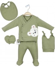 Set pentru externare Babyzuff - Bear, 5 piese, verde -1