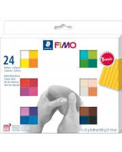 Set lut polimeric Staedtler Fimo Soft - Basic, 24 x 25 gr