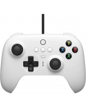 Controller 8BitDo - Ultimate Wired, pentru Nintendo Switch/PC, alb -1