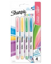 Set markere permanente Sharpie - S-Note, 4 culori -1