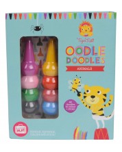 Tiger Tribe - Set de creioane colorate si blocuri pentru animale