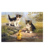 Set de pictură cu vopsele acrilice Royal - Pisici și rațe, 39 x 30 cm