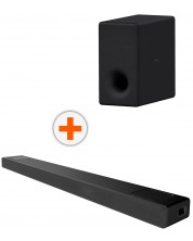Set soundbar și subwoofer Sony - HT-A5000 + SA-SW3, negru -1