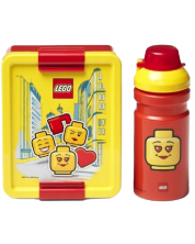 Set sticlă și cutie pentru mâncare Lego - Iconic Classic, roşie, galbenă -1