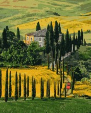 Set de pictură pe numere Ideyka - Toscana, 40 x 50 cm -1