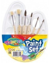 Set pentru pictura pensule si paleta Colorino Kids