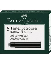 Set rezerve pentru stilou Faber-Castell - Negre, 6 bucati -1