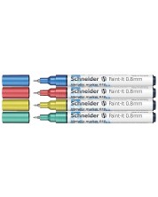Set de markere metalice Schneider Paint-It 010, 0,8 mm, 4 culori de bază -1