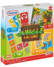 Set de jocuri pentru copii Grafix - Jungle, 4 în 1
