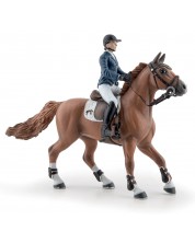 Set de figurine Papo Horses, Foals And Ponies – Jocheu cu calul Penelope și Flora