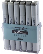 Set de markere Too Copic Classic - Tonuri de gri, 12 culori