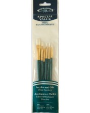 Set de pensule pentru pictură Winsor & Newton - Sintetice, 6 buc -1