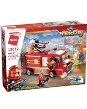 Set constructie Qman Mine City - Camion de pompieri -1