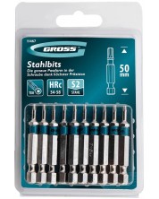 Set de biți Gross - TORX 8, 50 mm, S2, 10 buc. -1