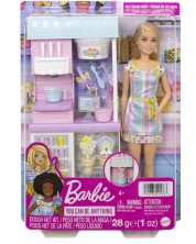Barbie set - Barbie cu magazin de inghetata -1