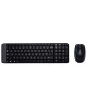 Set mouse si tastatura Logitech - MK220, wireless, negru -1