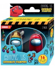 Set mini figurine P.M.I. Games: Among Us - Crewmates, 3D Stampers (Series 2), 2 buc, gama larga -1
