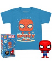 Set Funko POP! Collector's Box: Marvel - Holiday Spiderman, mărimea XL (copii)