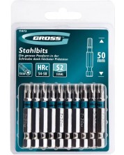 Set de biți Gross - TORX 30, 50 mm, S2, 10 buc. -1