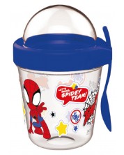 Set cană cu linguriță Disney - Spider-Man, 350 ml 