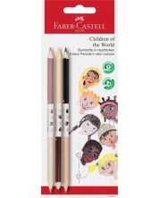 Un set de creioane cu două capete Faber-Castell -Copiii lumii, 3 buc.