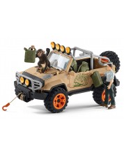 Set figurine  Schleich Wild Life - Automobil 4x4, cu troliu