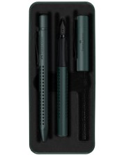Set pix și stilou Faber-Castell Grip 2011 - Verde inchis