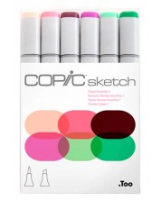 Set de markere Too Copic Sketch - Floral 1, 6 culori