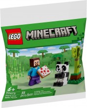 Constructor LEGO Minecraft - Steve și Baby Panda (30672)