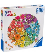 Puzzle rotund Ravensburger din 500 de piese - Flori -1