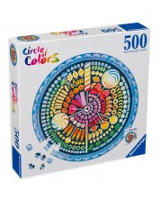 Puzzle rotund Ravensburger din 500 de piese - Bomboane -1