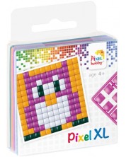 Set creativ cu pixeli Pixelhobby - XL, Owl, 4 culori -1