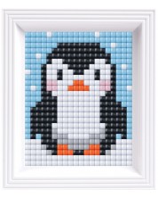 Set creativ cu rama si pixeli Pixelhobby - XL, Pinguin