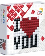  Set creativ cu pixeli Pixelhobby - XL, I love you