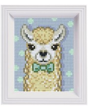 Set creativ cu cadrul și pixel Pixelhobby Classic - Lama albă -1