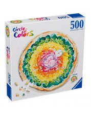 Puzzle rotund Ravensburger din 500 de piese - Pizza -1