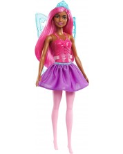 Papusa Barbie Dreamtopia - Barbie zana cu aripi, cu parul roz